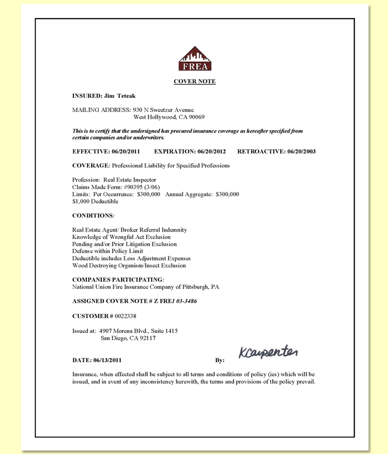 General Liability 2011
