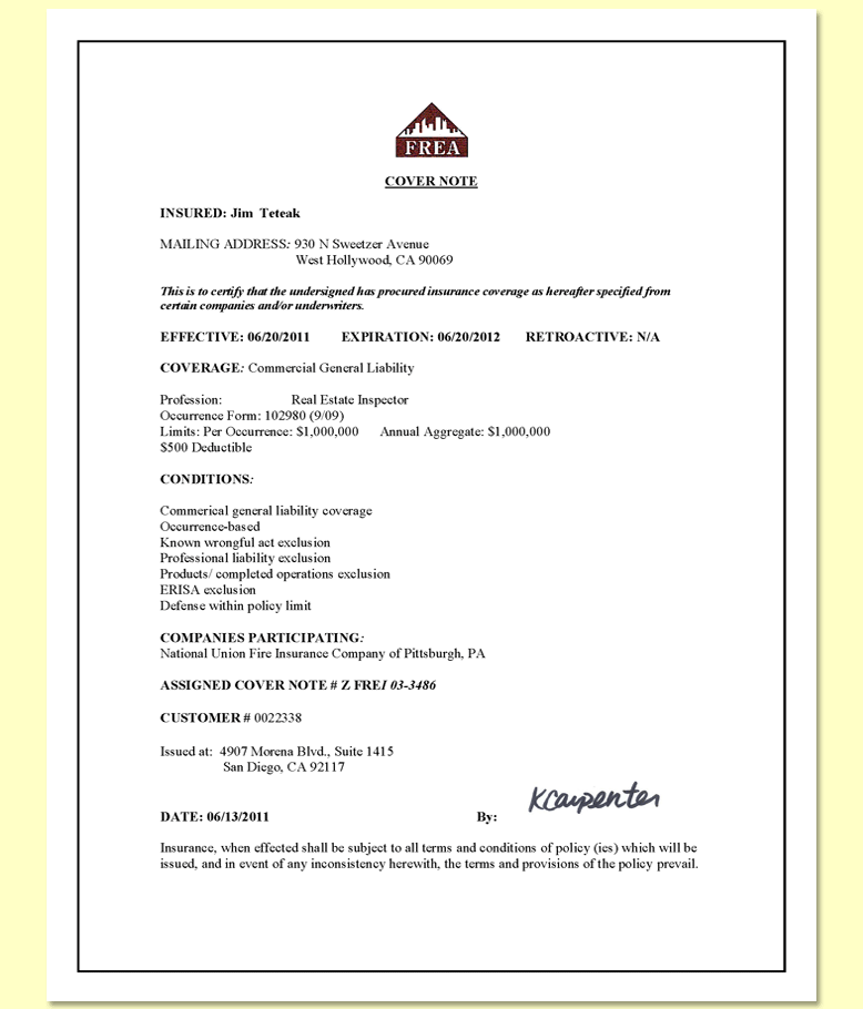 General Liability 2011