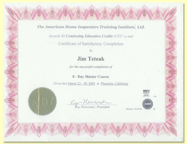 Training Certificate